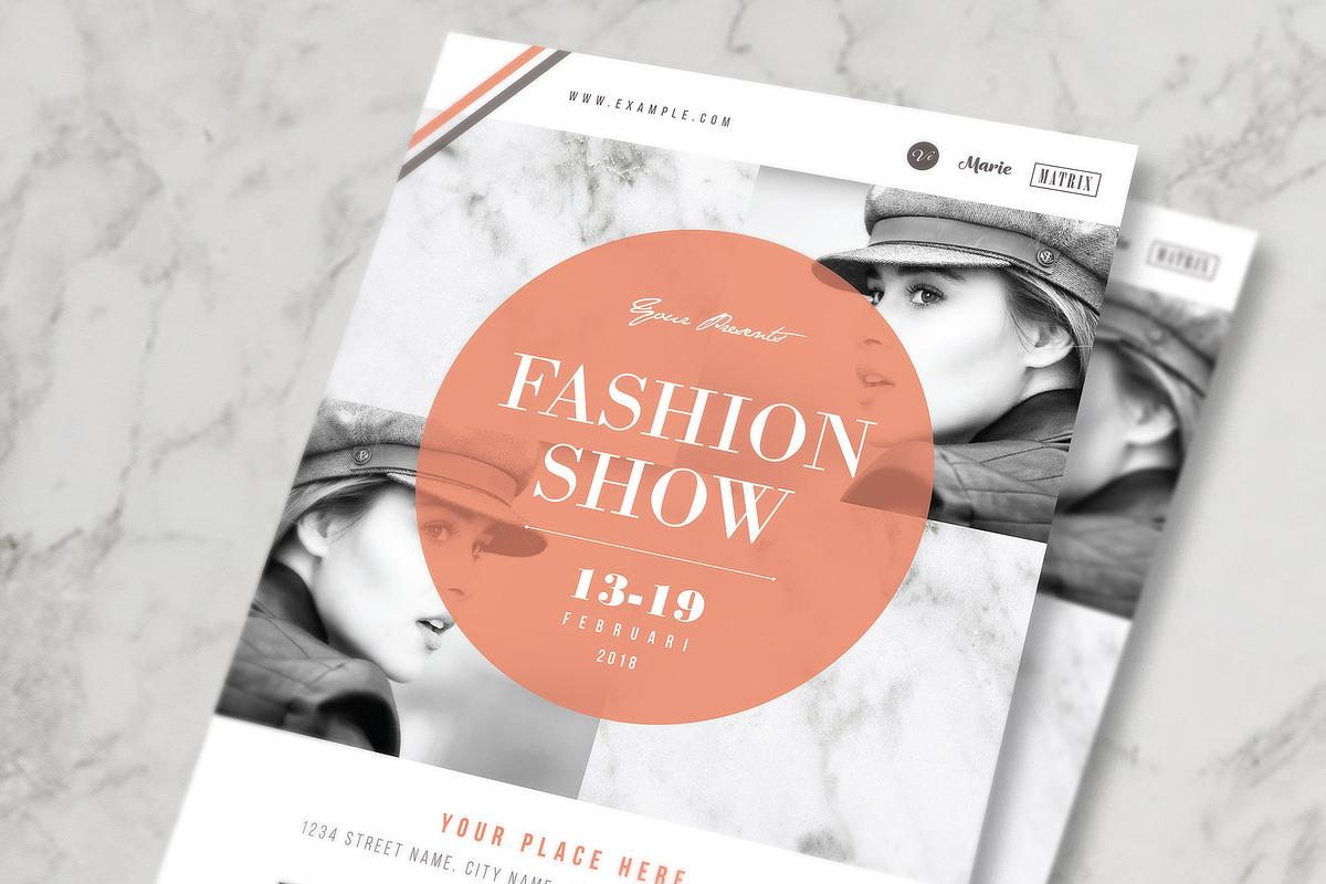 Fashion Show Flyer, a Flyer Template by VectorVactory, image size:1200x800