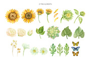 Sunflowers clipart, patterns, frames, a Decorative Illustration by Valin Malin (Thumbnail 2 of 16)