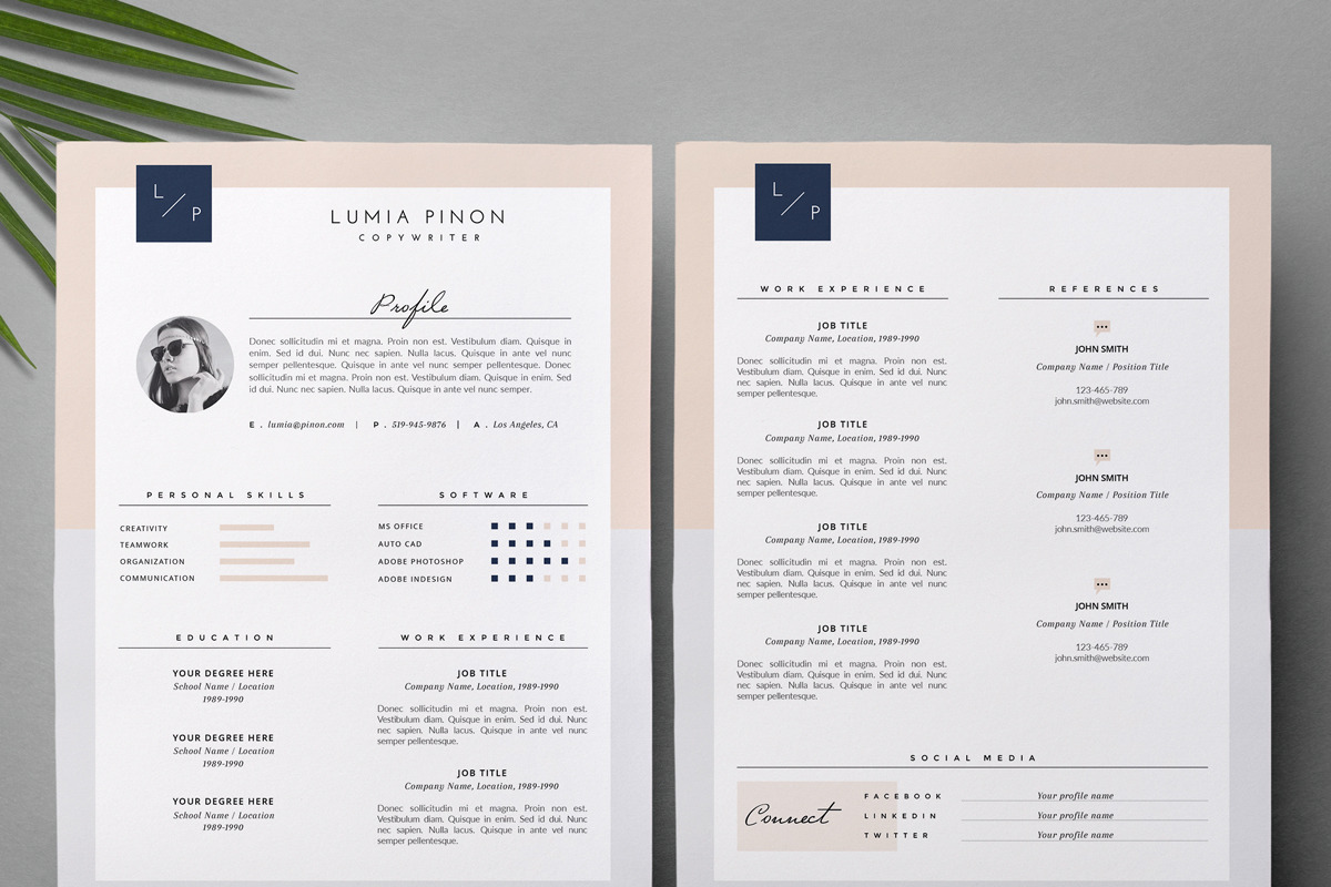 Resume + Cover Letter / Lumia, a Resume Template by This Paper Fox (Photo 2 of 4)
