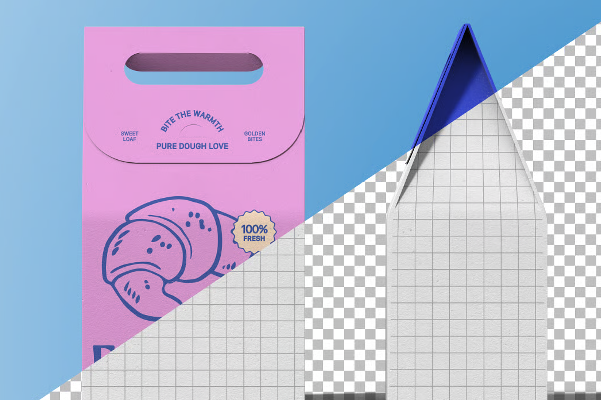 Eco Food Takeaway Box Mockup, a Packaging Mockup by graphicsauce (Photo 2 of 4)