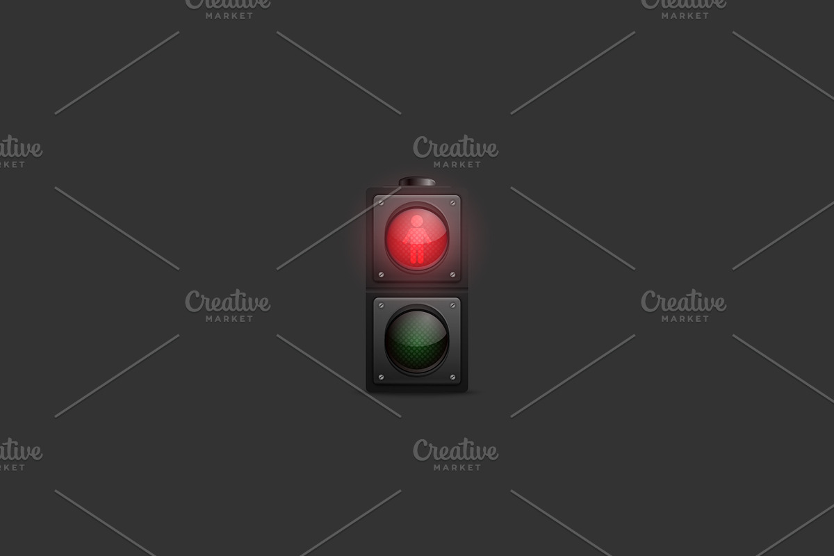 Traffic lights. Vector Set., an Object Graphic by Gomolach (Photo 5 of 6)