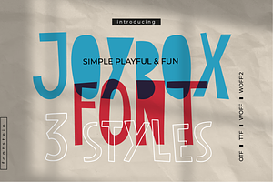 JOYBOX | Cutout font + Outline, a Sans Serif Font by Fontstein