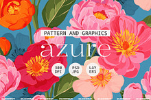 Lush Bold Botanical Floral Pattern by  in Graphics