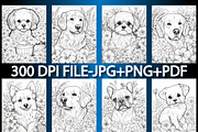 175 Realistic Dog Coloring Pages, a Stationery Template by Design Station (Thumbnail 3 of 4)