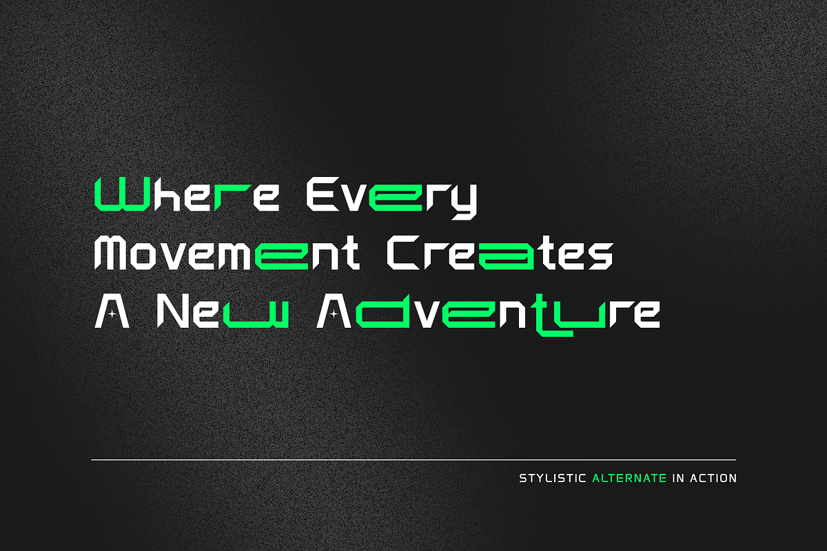 Zerx - Futuristic Display Typeface, a Sans Serif Font by Maenjari Std (Photo 6 of 10)