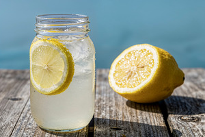 Fresh Lemonade in Mason Jar, a Photo by rarrarorro