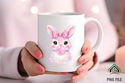 Coquette Easter Bunny Bubblegum PNG, an Illustration by Craft Nest (Thumbnail 4 of 6)