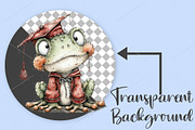 Watercolor Frog Clipart Bundle, an Illustration by Canvas Craft (Thumbnail 2 of 7)
