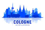 Cologne Germany skyline illustration, an Illustration by Sky and glass (Thumbnail 4 of 6)