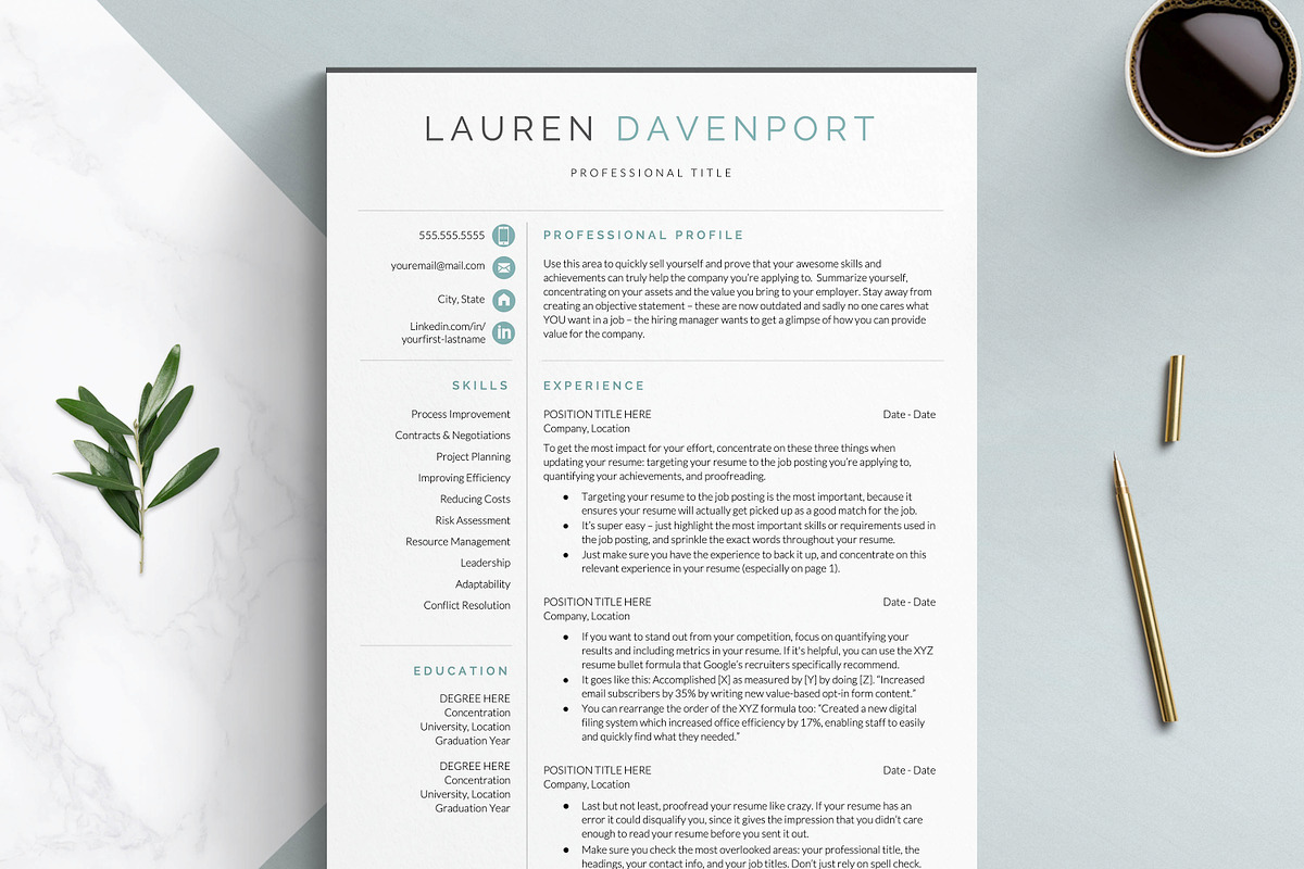 Marketing Resume Template for Google, a Resume Template by Get Landed (Photo 2 of 11)