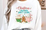 Calories Don't Count, Xmas PNG, an Illustration by DreamArtGraphic (Thumbnail 2 of 5)
