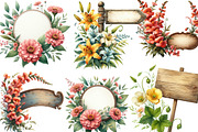 Summer Empty Sign & Wildflowers PNG, an Illustration by Designking (Thumbnail 3 of 4)