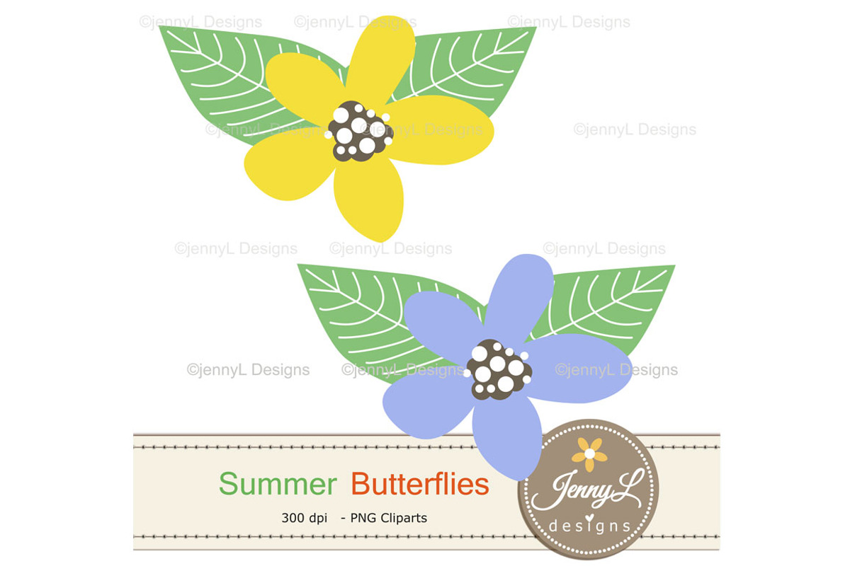 Butterflies Digital Papers & Clipart, a Pattern Graphic by JennyL Designs (Photo 5 of 9)