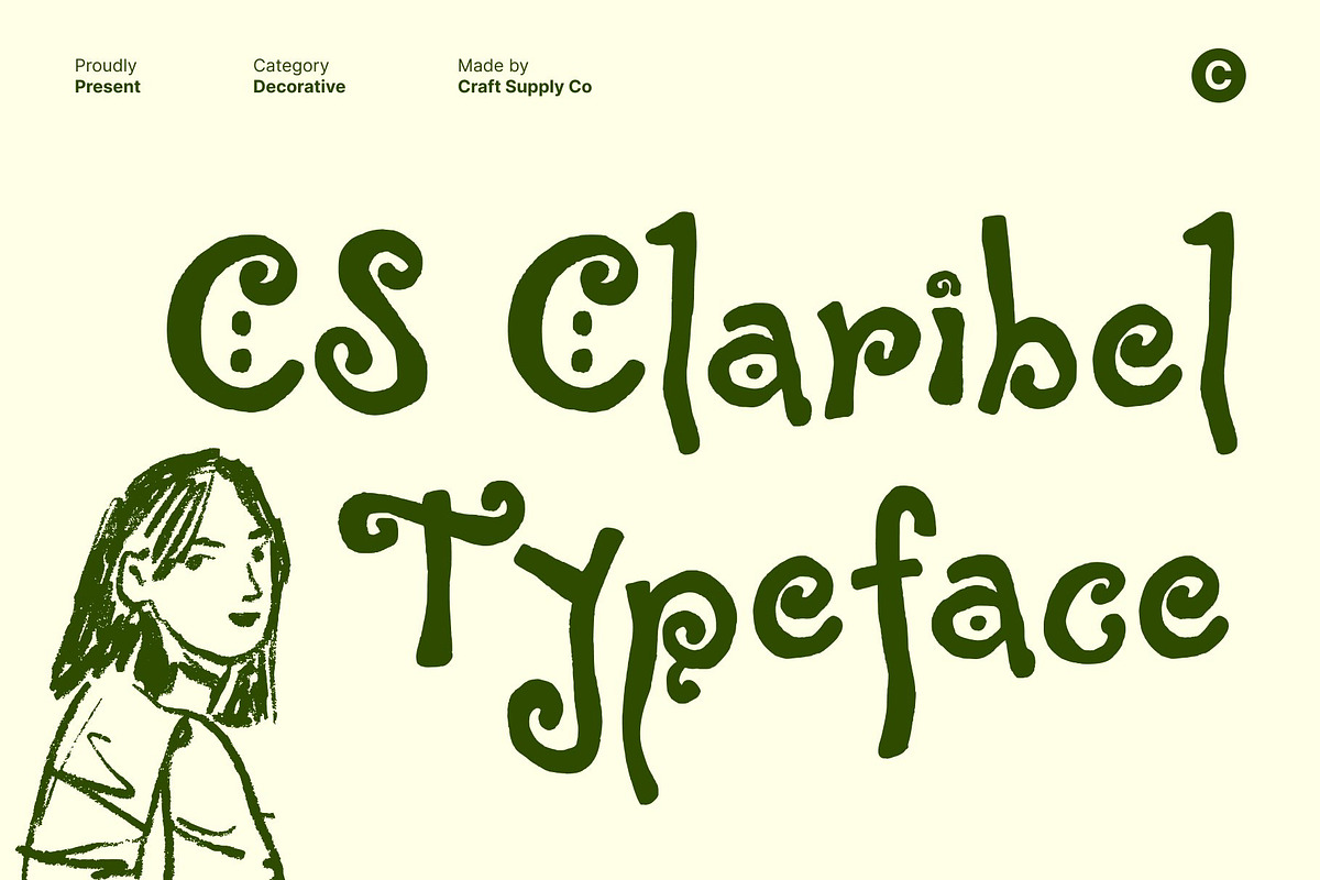 CS Claribel – Decorative Font, a Handwritten Font by Craft Supply Co. (Photo 1 of 8)