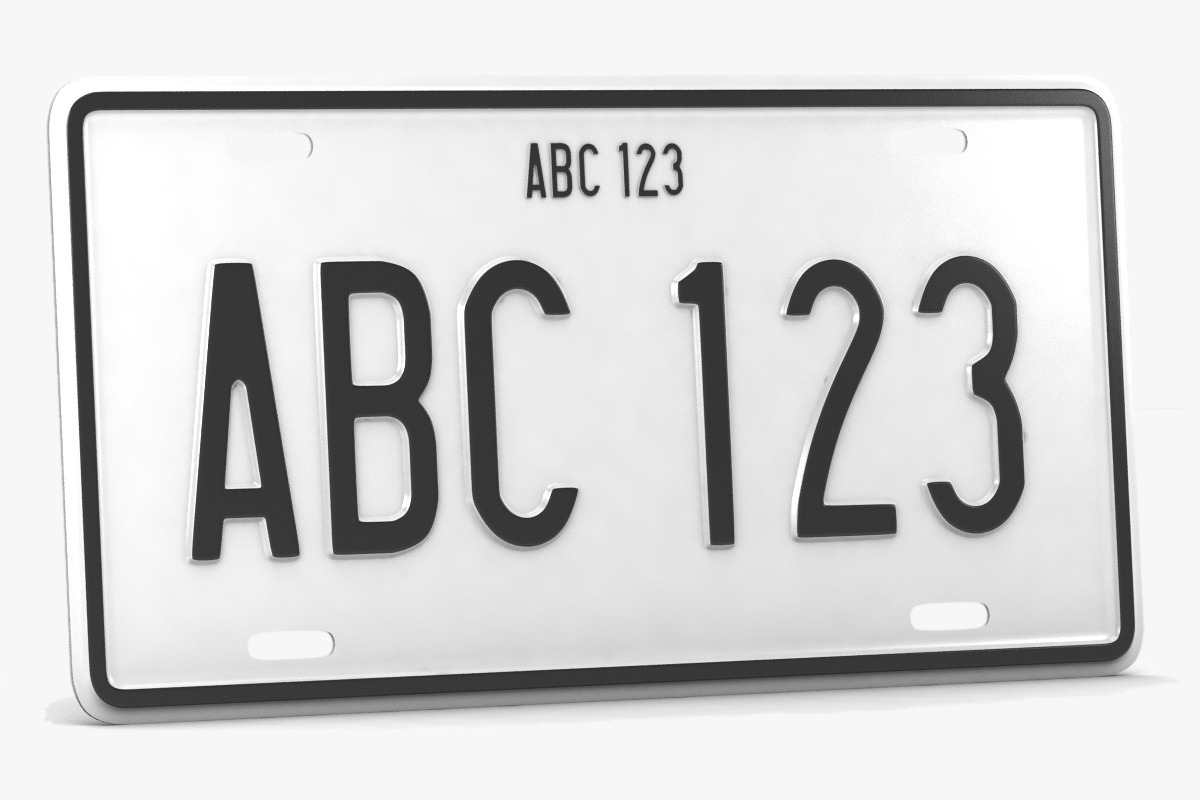 CAR LICENSE PLATE, a Cars & Vehicle 3D Model by NNAVAS 3D (Photo 2 of 8)