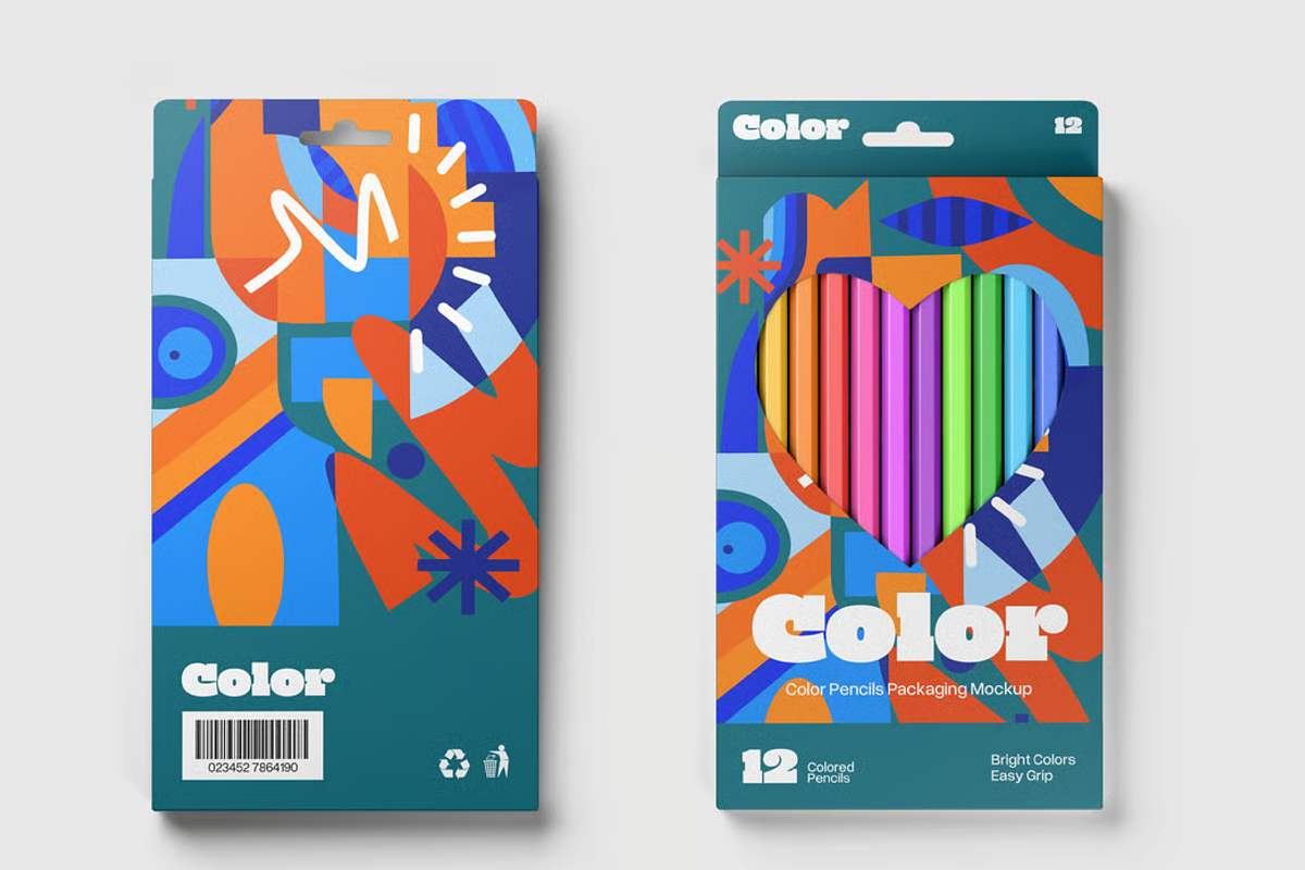 Colored Pencil Mockup Front & Side, a Pens & Pencil Mockup by graphicsauce (Photo 4 of 4)