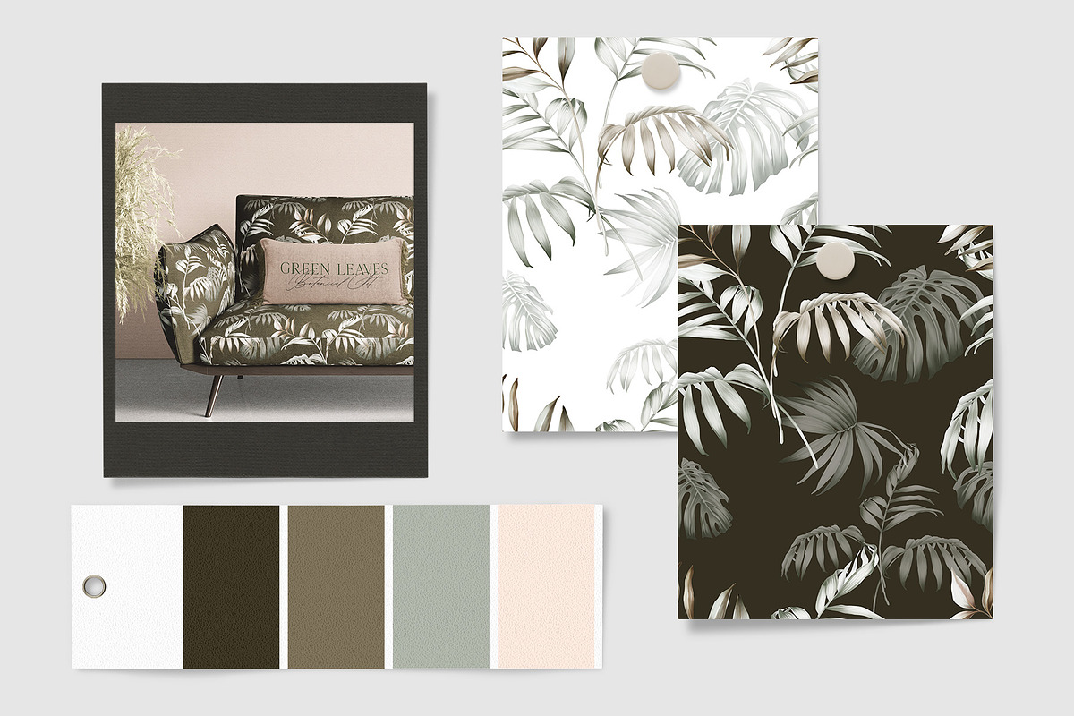 Green leaves | Botanical set, a Decorative Illustration by Karma (Photo 8 of 18)