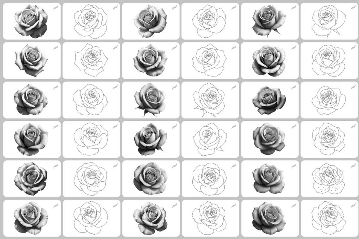 Realistic Roses Procreate Brush, a Brush Add-On by InkRef (Photo 6 of 7)