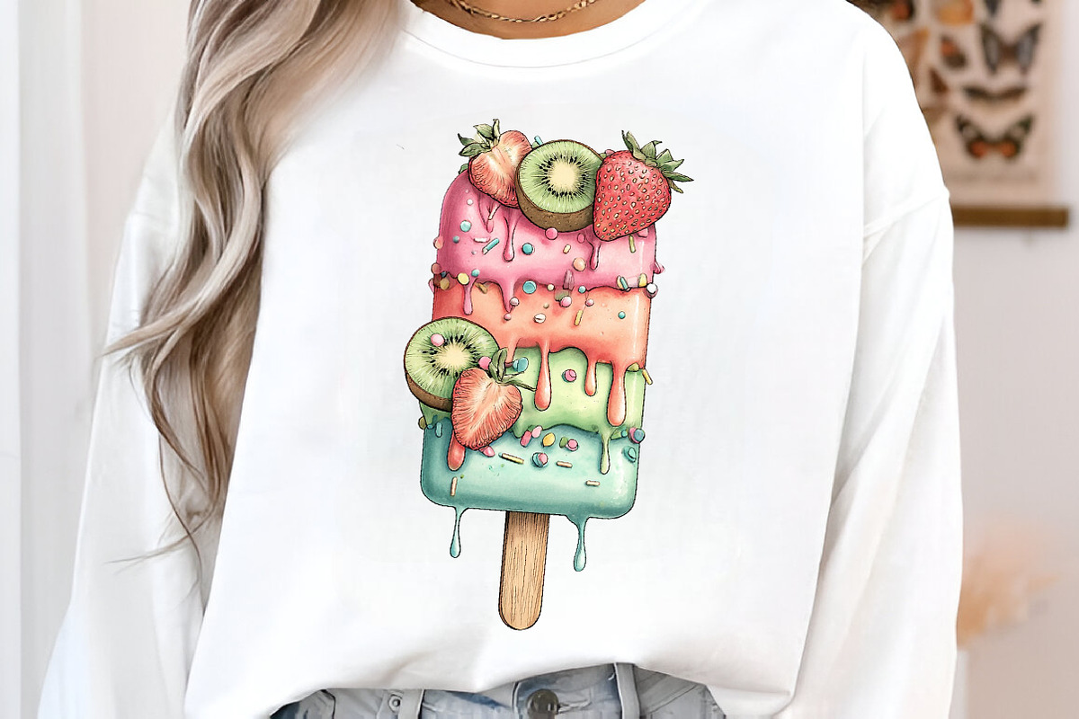 Watercolor Ice-Cream Clipart, an Illustration by GatewayDesign (Photo 4 of 6)