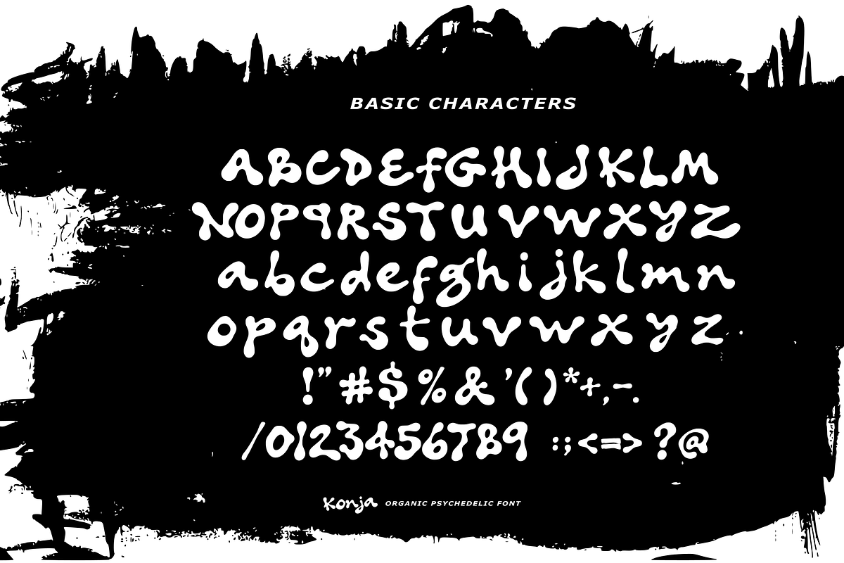 Konja - Organic Psychedelic, a Handwritten Font by Majelis Art (Photo 6 of 7)