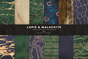 Lapis & Malachite Gold Marble Slabs, a Pattern Graphic by Blixa 6 Studios (Thumbnail 1 of 6)
