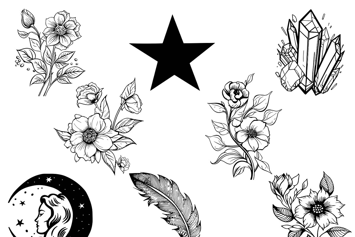 Line Art Magic Elements Clipart, an Object Illustration by Design Scotch (Photo 5 of 8)