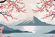Japanese Cherry Blossom Wave Pattern, a Pattern Graphic by KA7-Designs (Thumbnail 4 of 11)