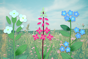 Summer flowers set – 87+ elements, a Decorative Illustration by Schumacher Shop (Thumbnail 6 of 26)