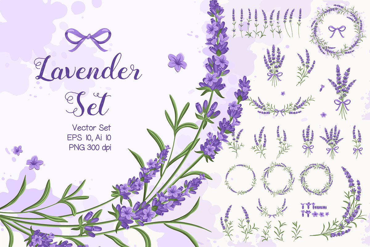 Lavender Set, a Decorative Illustration by Imaginasty (Photo 1 of 5)