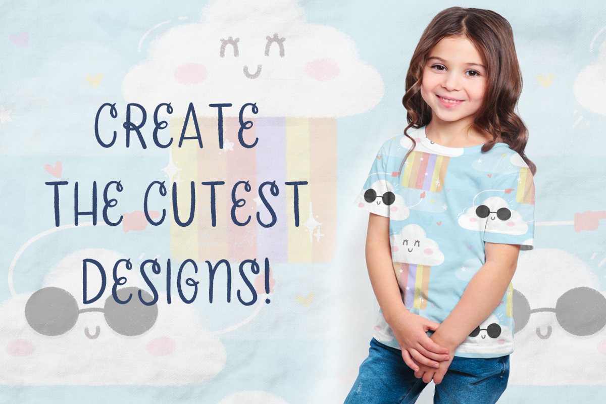 Over The Clouds - Font and Brushes preview 5
