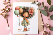 Quirky Valentine Day Girl Clipart, an Illustration by SinaCreation (Thumbnail 7 of 11)