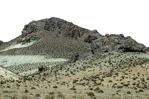 Steppe and rock mountains isolated photo, a Nature Photo by DanFLCreativo
