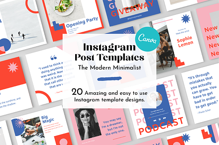 Modern Minimalist Instagram Template, a Social Media Template by thetrendytemplate