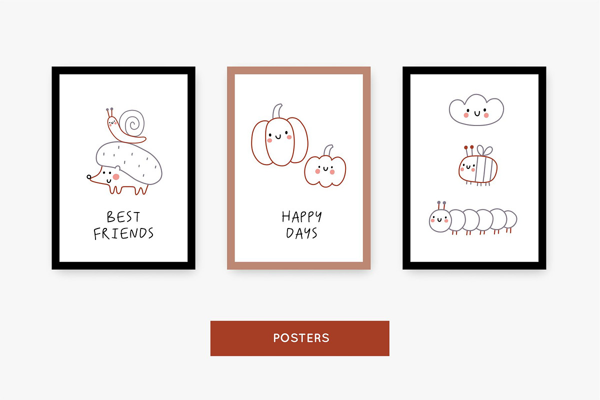 Cute Autumn - doodle style clipart, a Decorative Illustration by Barkova Nadya (Photo 6 of 7)