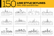 150 - Linear Style City Skylines, an Outline Icon by Kursat Unsal (Thumbnail 8 of 18)