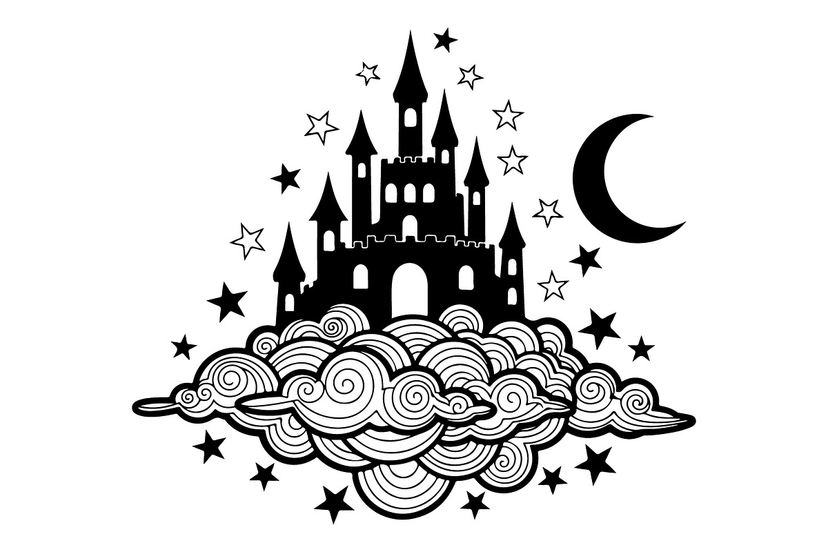 Fantasy Castle Cloud Moon Bundle, an Object Illustration by Gaye Art (Photo 30 of 30)