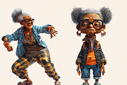 MODERN GRANDMOTHERS CLIPART PACK, a Person Illustration by Daring Digies (Thumbnail 4 of 7)