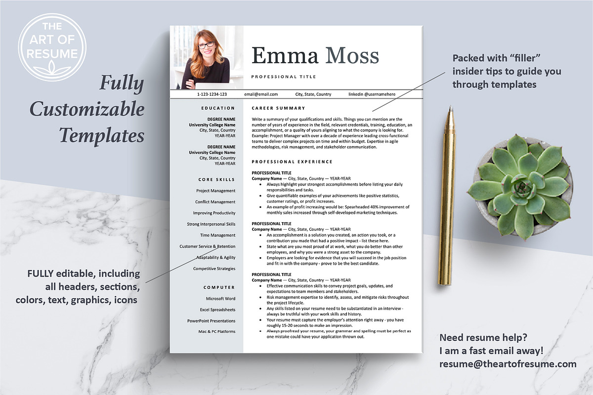 Professional Resume | CV Template, a Resume Template by The Art of Resume (Photo 3 of 8)