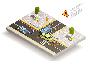 Roads Isometric Set