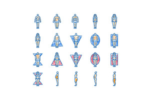 body human anatomy figure icons hand, an Object Illustration by pikepicture