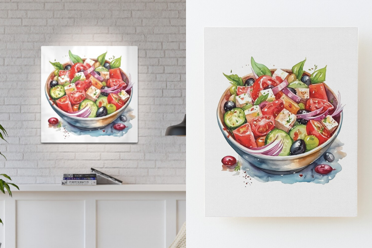 Greek salad, a Food Illustration by AlexandraTret (Photo 2 of 2)