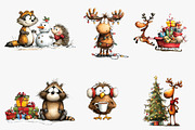 Funny Woodland Animals Clipart, an Illustration by CreationArt (Thumbnail 4 of 5)