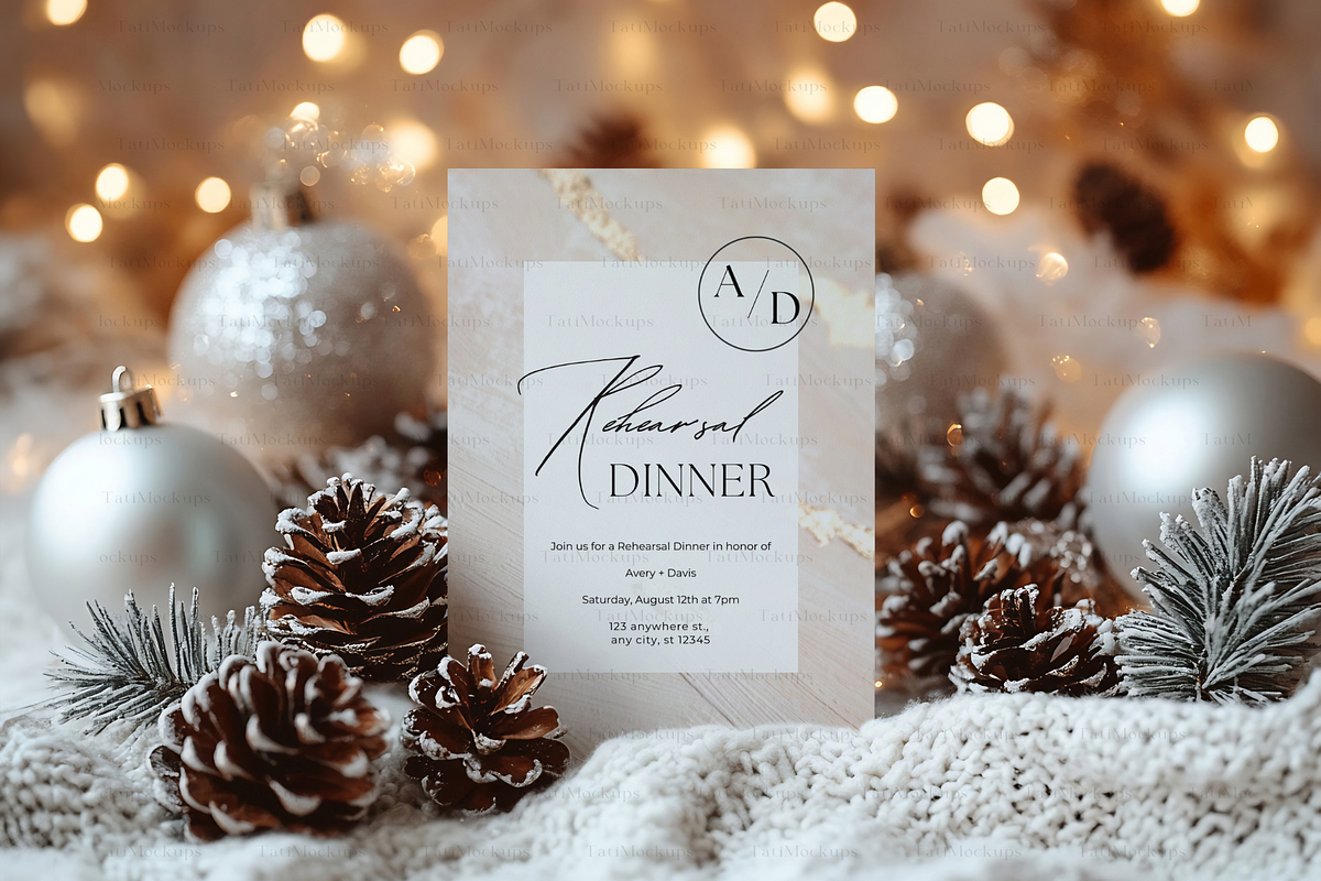 Boho Christmas Card Mockup 5x7, a Product Mockup by TatiMockup (Photo 3 of 4)
