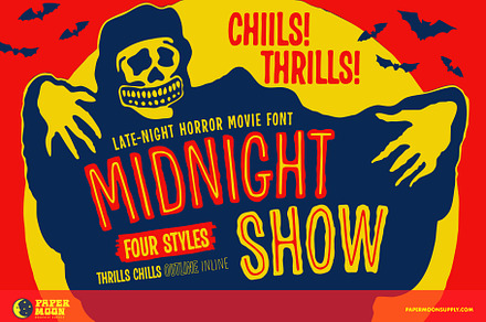 Midnight Show Vintage Font, a Font by Paper Moon Graphic Supply