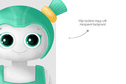 Cute robots clipart, an Object Illustration by YuNa (Thumbnail 4 of 7)