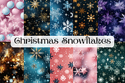 Christmas Snowflakes Seamless Paper, a Background Graphic by Agnesagraphic (ID 95) (Thumbnail 1 of 8)
