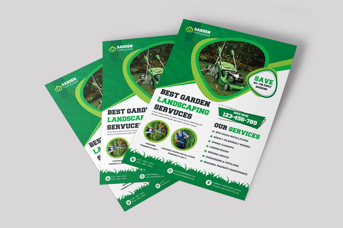 Landscaping Flyer Template, a Flyer Template by Ultimate Template Shop (Photo 4 of 6)