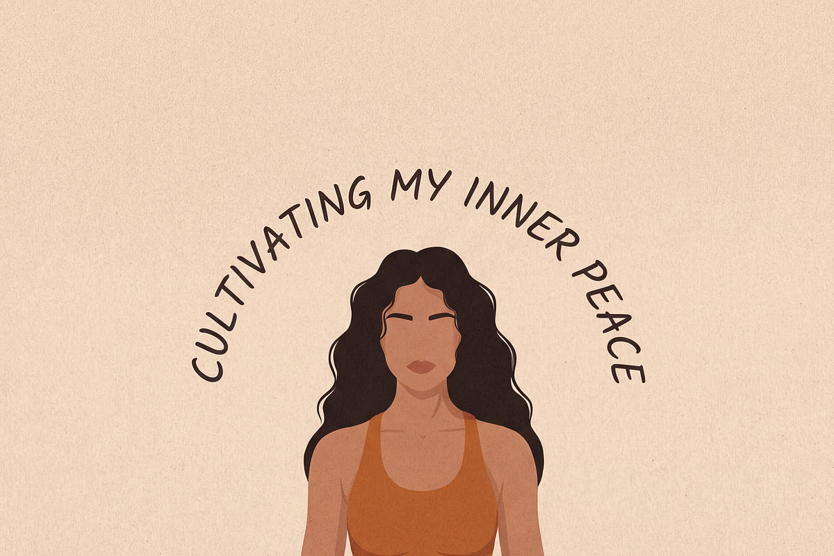 Woman Meditating in Yoga Pose, a Decorative Illustration by Virgo Studio