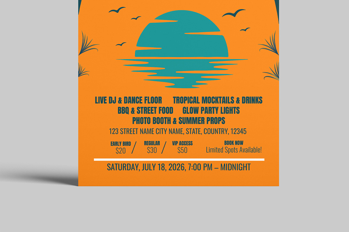 Summer Party Event, a Print Template by MightyDesign (Photo 5 of 8)