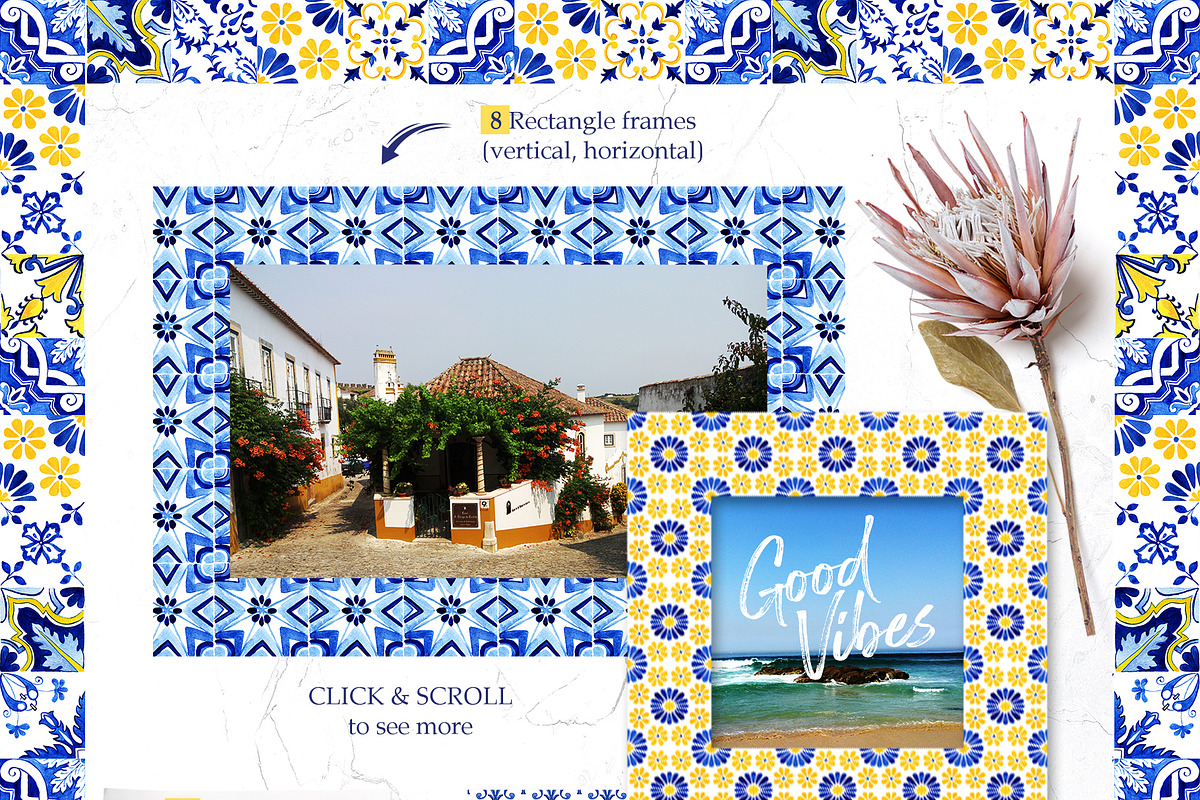 Portuguese Azulejos Tiles & Patterns, a Pattern Graphic by ilonitta (Photo 15 of 17)
